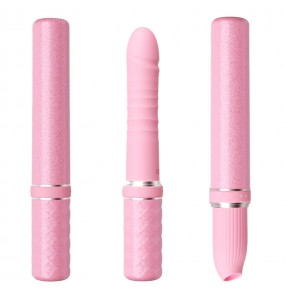 MizzZee - First Love Pleasure Thrusting Suction Wand (Chargeable - Pink)